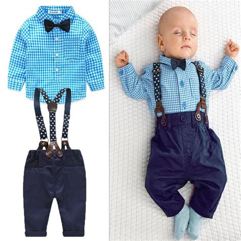 Buy 2pcs Set Newborn Baby Boys Gentleman Suits