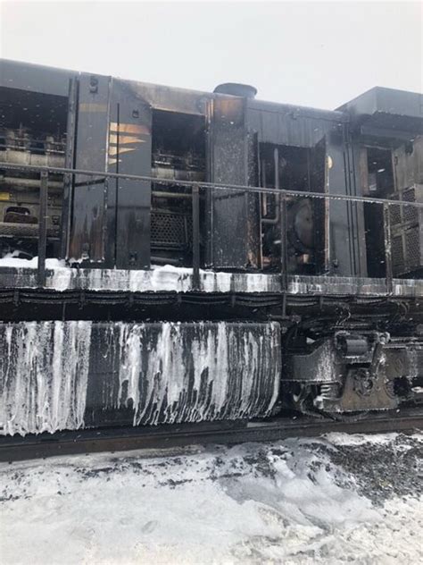 A Norfolk Southern Locomotive Catches Fire While Traveling On The