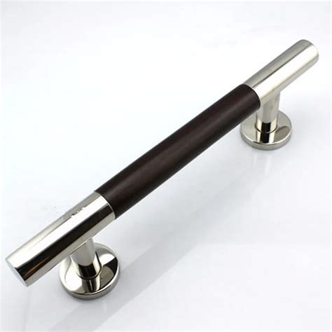 400mm 304 Stainless Steel Andwalnut Glass And Wood Door Handles Cabimet