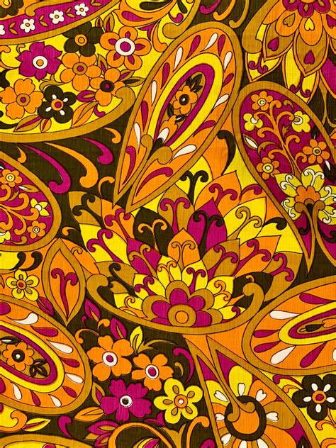 4 Eli Onlyfab 60s Neon Floral Fabric With Attitude Psychedelic Boho