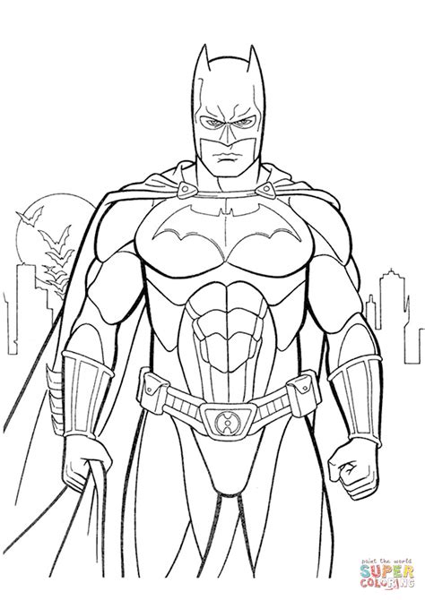 Gambar Batman Coloring Page Free Printable Pages Click View Version