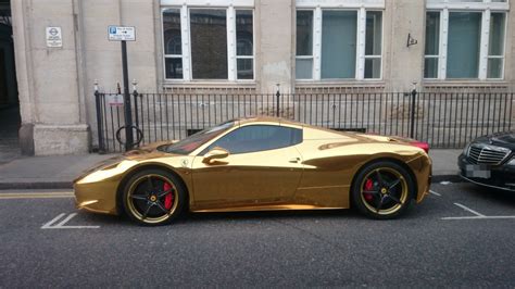 Check Out This 340000 Gold Ferrari 458 Spider