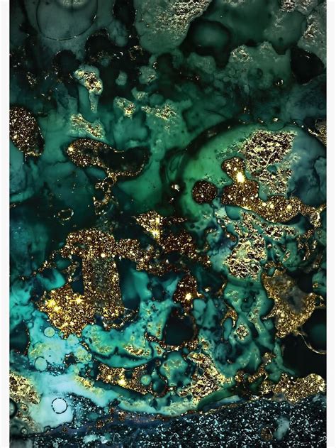 Green And Gold Marble Canvas Print By Sassypastels In 2020 Dark Green