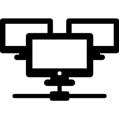 Multiple Computers Connected Vector Svg Icon Svg Repo