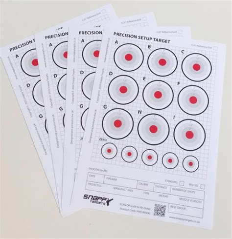 Precision Setup Targets Rimfire Centrefire And Air Rifle Snappy