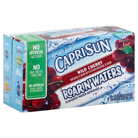 Capri Sun Roarin Waters Wild Cherry Flavored Water Beverage 6 Oz