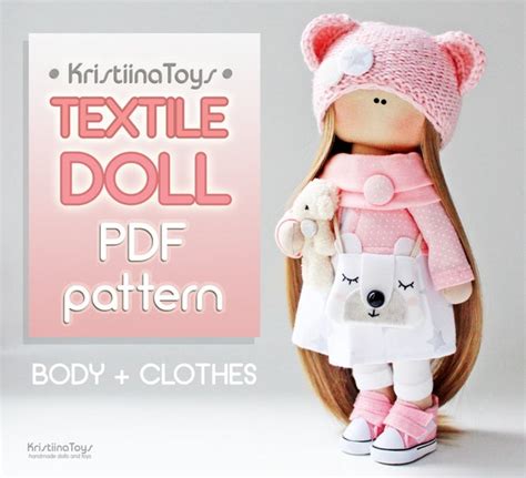 Pdf Textile Doll Pattern Tilda Doll Patterns Pdf Doll Etsy