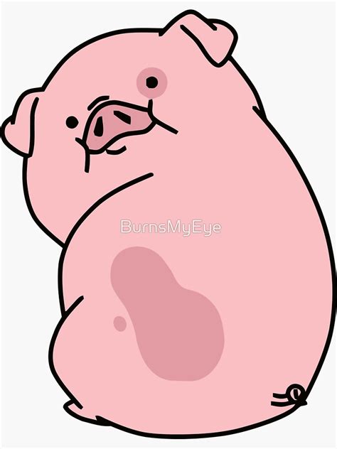 Just Another Pig Sticker For Sale By Burnsmyeye Redbubble