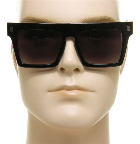 Vintage Retro Wayfarer Aviator Sunglasses Mens Womens Oversized Flat