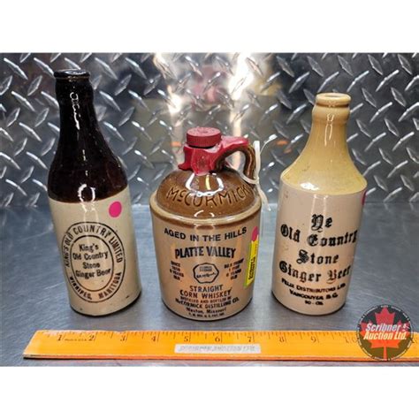 Stoneware Trio Ye Old Country Stone Ginger Beer Bottle Mccormick