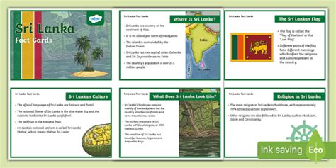 Ks2 Sri Lanka Fact Cards Teacher Made Twinkl