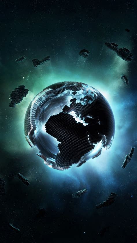 Galaxy S5 Pixel Earth Android Wallpaper Free Download