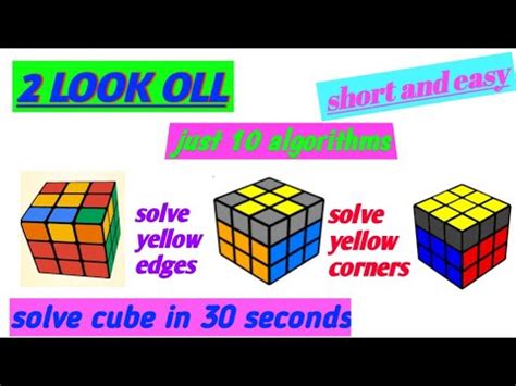 10 oll algorithms with memory tricks to make them super easy to learn! 2Look OLL | Easy and fast tutorial | under 5 minutes ...