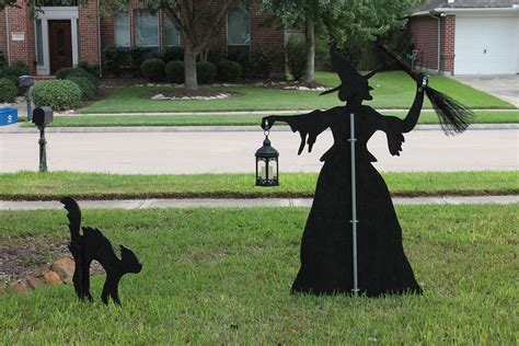 Martha Stewart Witch And Cat Yard Silhouette Scary Halloween