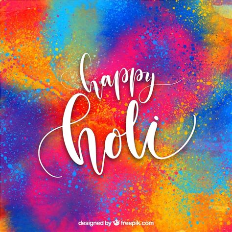 Free Vector Watercolour Background Happy Holi