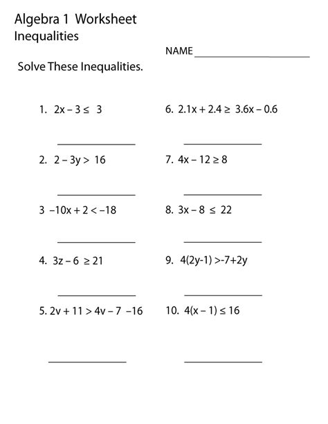 Here is a graphic preview for all of the algebra worksheet sections. Free Algebra Worksheets | Learning Printable