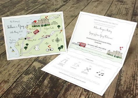 Illustrated Map Wedding Or Party Invitation By Cute Maps