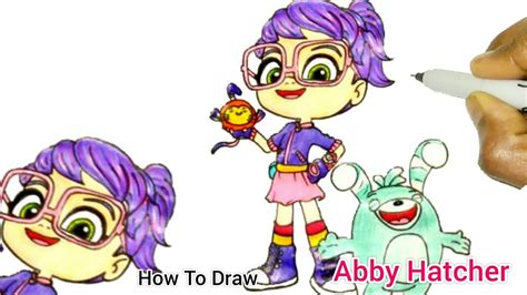How To Draw Abby Hatcher Easy Draw Colour Abby Hatcher Step By Step