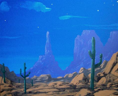 Desert Dusk Painting By David Larcom Fine Art America
