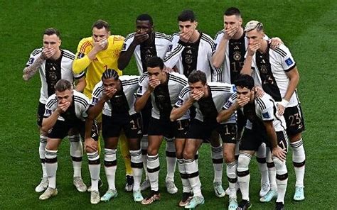 german players cover mouths to protest lgbt armband ban at world cup the times of israel