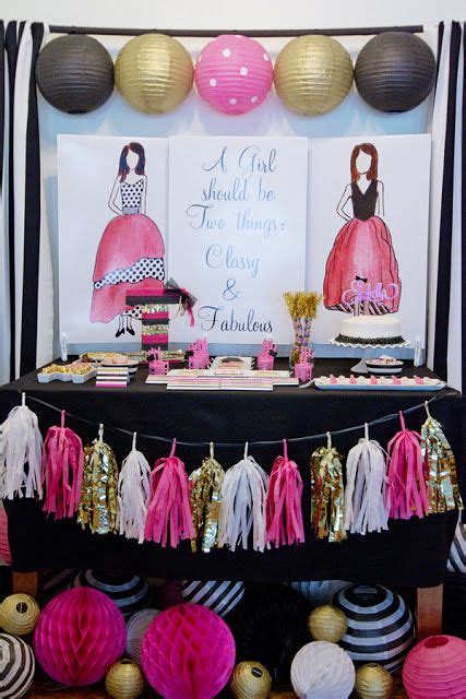 dessert table for the fashionista by bellagrey designs dress to the 9s fashion birthday party