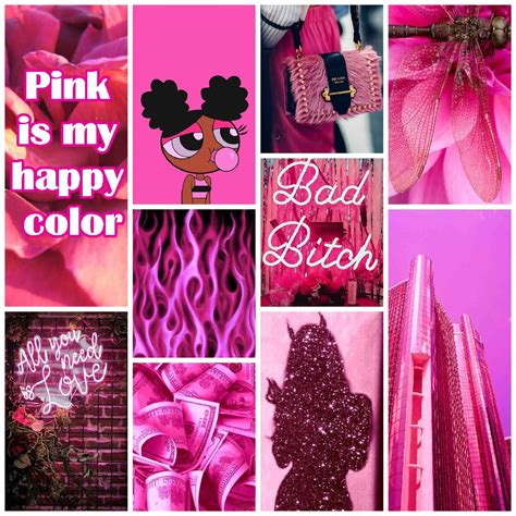 Hot Pink Aesthetic Wall Collage Kit 50pcs Bright Pink Etsy