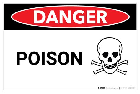 Danger Poison Wall Sign Creative Safety Supply
