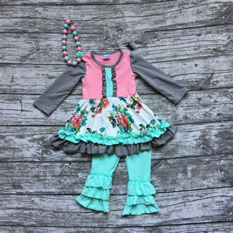Baby Girls Fall Clothing Girls Floral Party Outfits Baby Girls Boutique