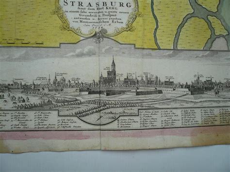 Stadt Und Vestung Strasburg Samt Dem Fort Kehl Homann 1734 Stadt Und