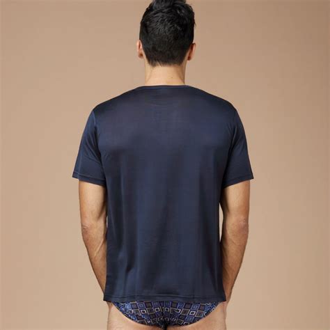 Men Basic T Shirt 100natural Silk Solid Shirt Short Sleeve Top Mens