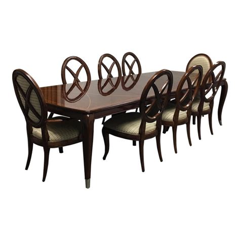 Dining table set for 6 â€ when elegance meets functionality the damita dining room table set will surprise you with a highly stable. Thomasville Bogart Dining Set | Chairish