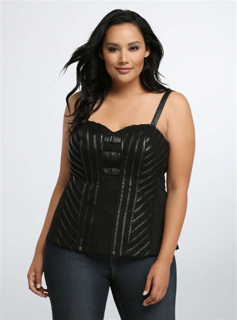 Products Archive Vintage And Curvy Leather Corset Black Lace Bandeau
