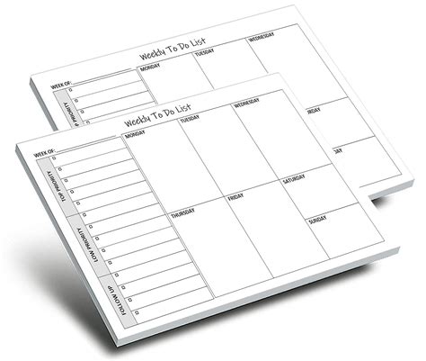 Buy Weekly To Do List Notepads Pack Pages Each Task Planner