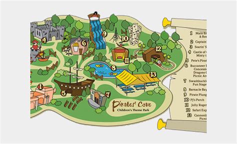 Cartoon Theme Park Map