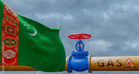Turkmenistan Gas Valve On The Main Gas Pipeline Turkmenistan Pipeline