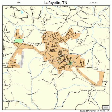 Lafayette Tennessee Street Map 4740160