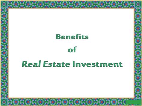 Ppt Benefits Of Real Estate Investment Powerpoint Presentation Free