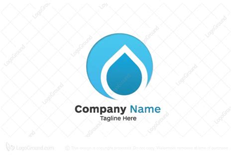 Blue Water Drop Logo