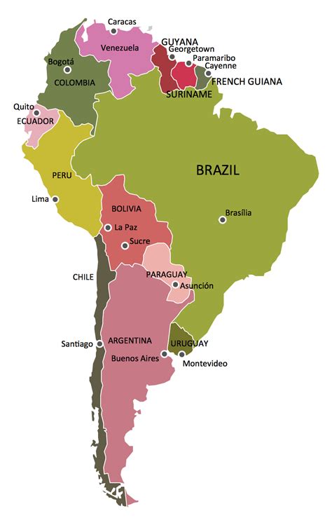 South America Map For Kids Map