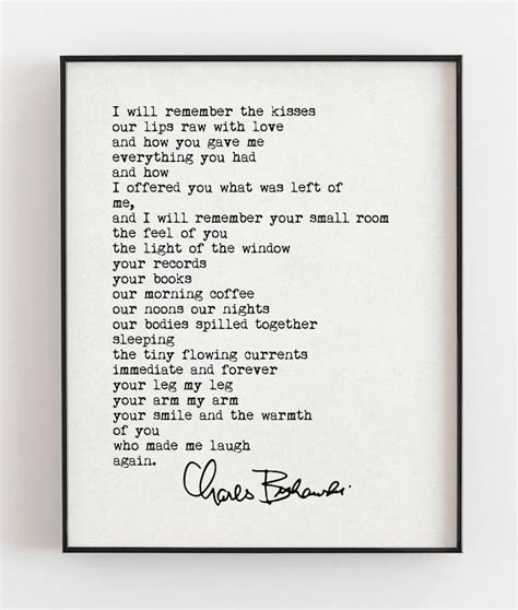 Charles Bukowski Quote Print Love Poem Romantic Wall Art Etsy Free Hot Nude Porn Pic Gallery
