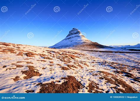 Kirkjufell Mountain At Sunrise Iceland Stock Photo Image Of Fall