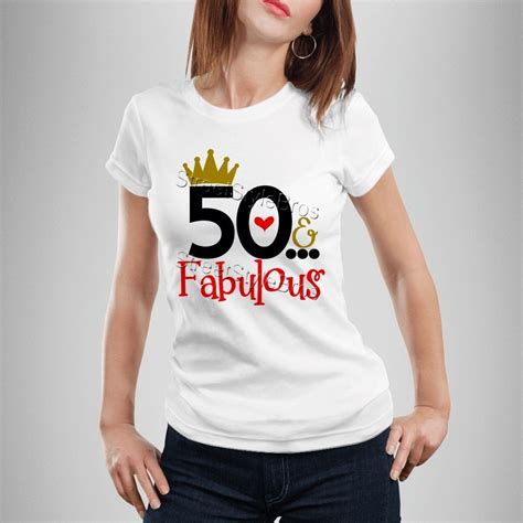 2019 summer women t shirt 50 fabulous ladies 50th birthday t shirt 50 years friend mum mother