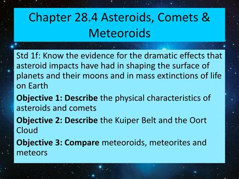 Ppt Chapter 284 Asteroids Comets And Meteoroids Powerpoint
