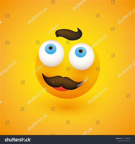Smiling Emoji Simple Happy Emoticon Dreamy เวกเตอร์สต็อก ปลอดค่า