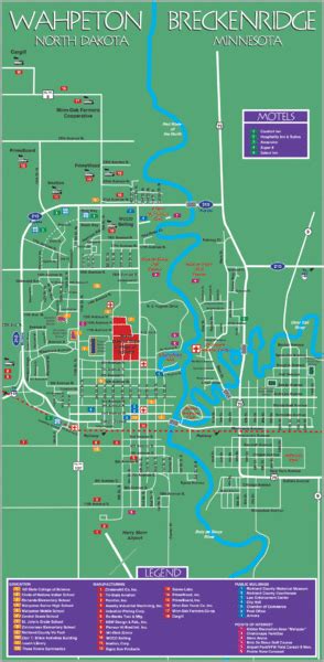 Wahpeton And Breckenridge City Map Wahpeton North Dakota Mappery