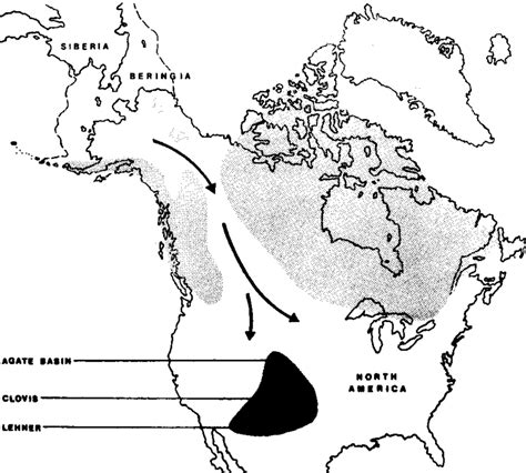 Map Of North America And Northeastern Siberia 11500 Yr Ago Showing