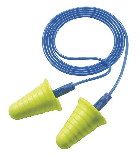 3m Ear Plugs Cone 30 Db Nrr Gen Purpose Corded Reusable Push In