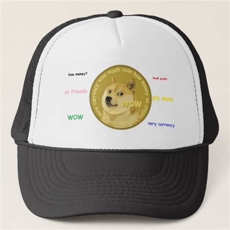 Dogecoin Accessories The Chatty Shiba Inu Trucker Hat Zazzle