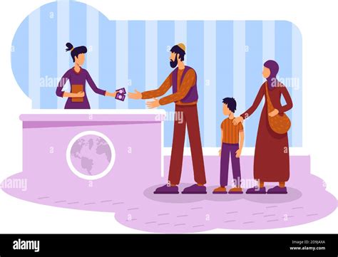 Legal Migration 2d Vector Web Banner Poster Stock Vector Image And Art Alamy