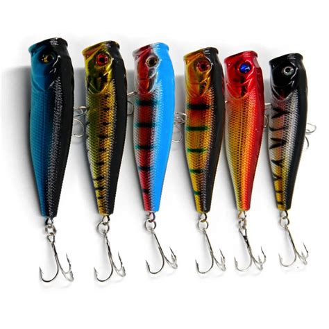Popper Fishing Lure 6 Colors 90mm14g Artificial Fishing Lures Protein